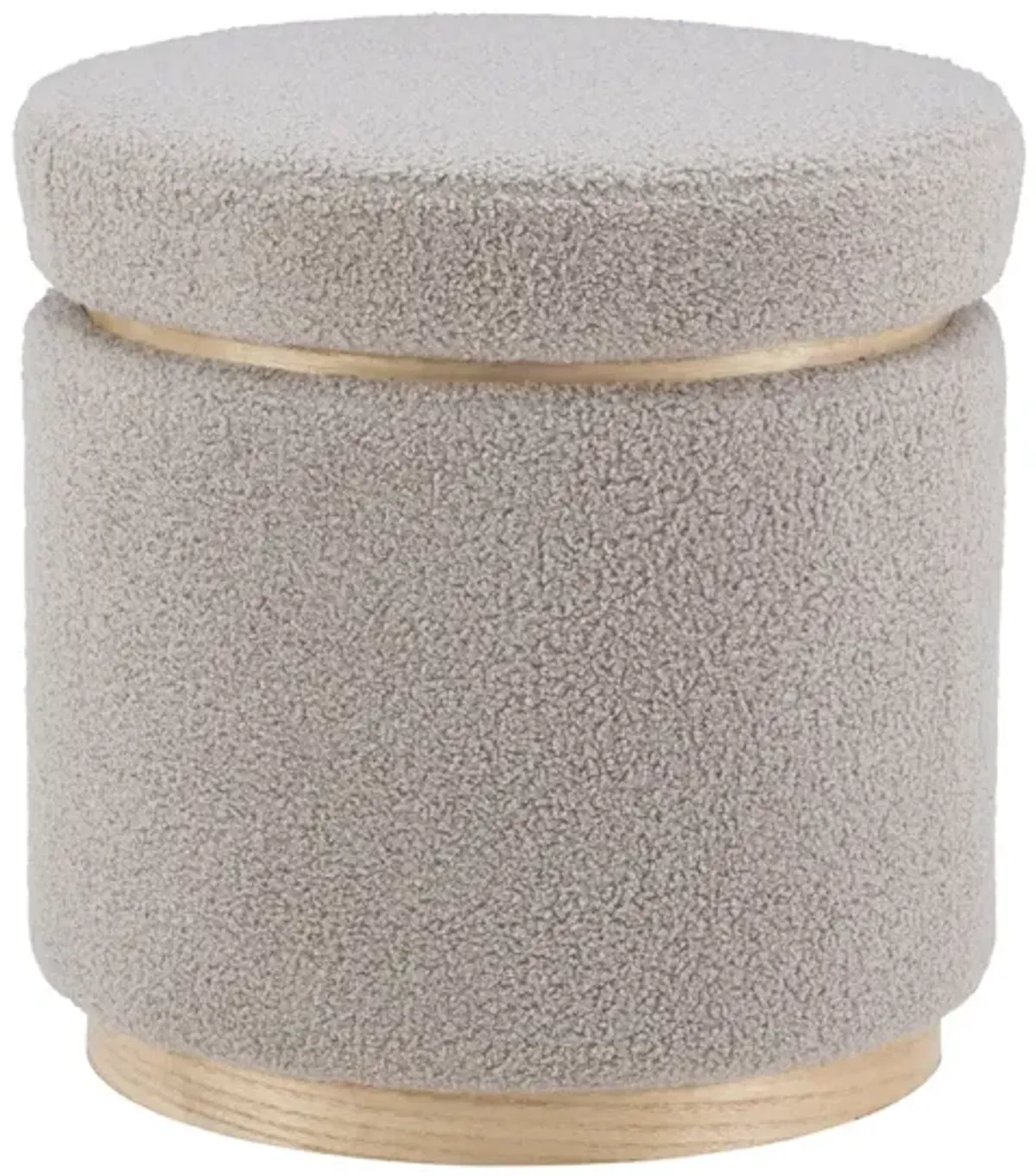 Linon Blanche Grey Storage Ottoman