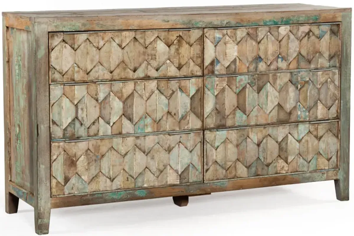 Home Trends Design Ibiza Vintage Reclaimed Teak Dresser