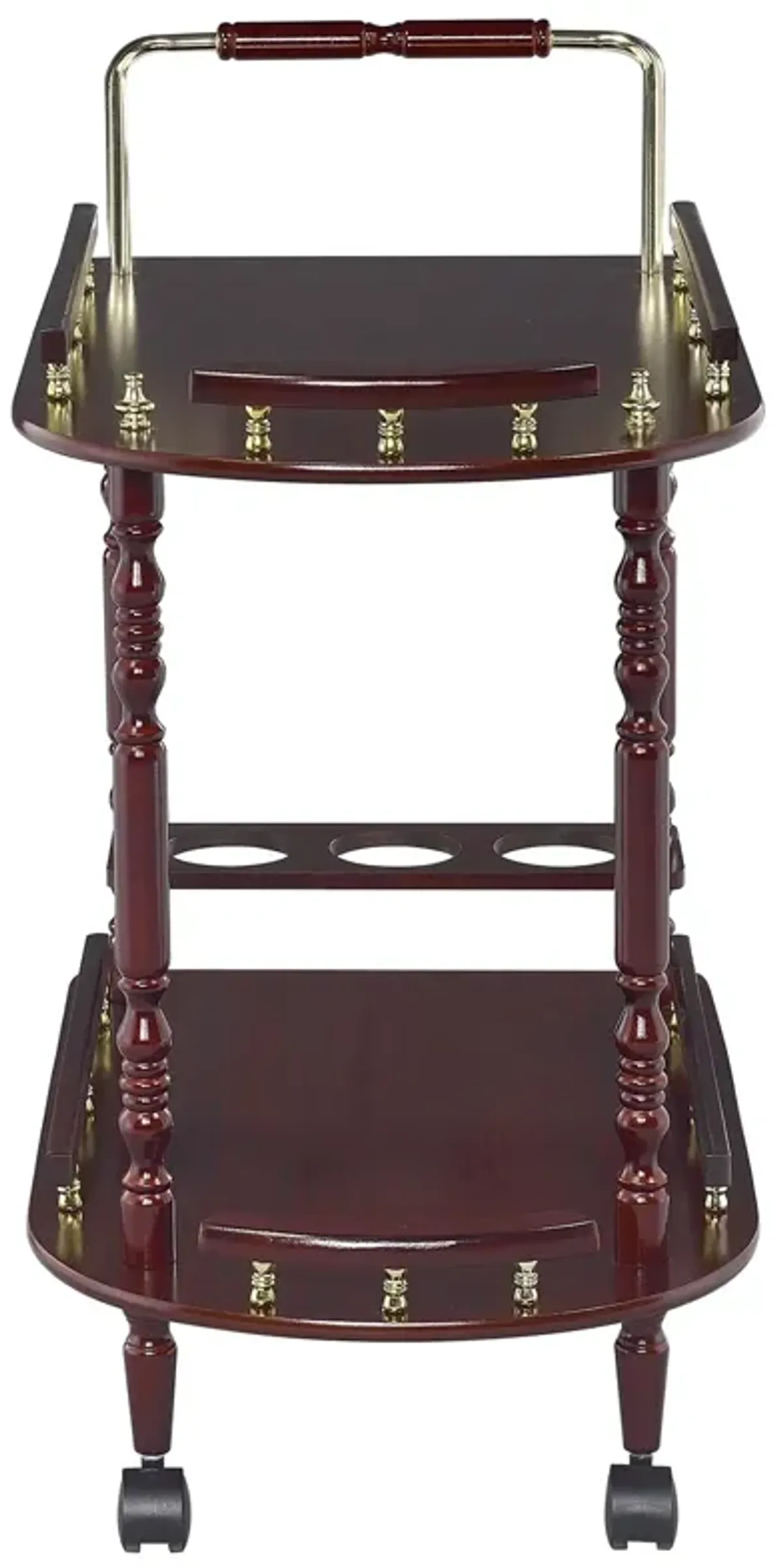 Coaster Palmer 2-Tier Rectangular Wood Bar Cart Merlot