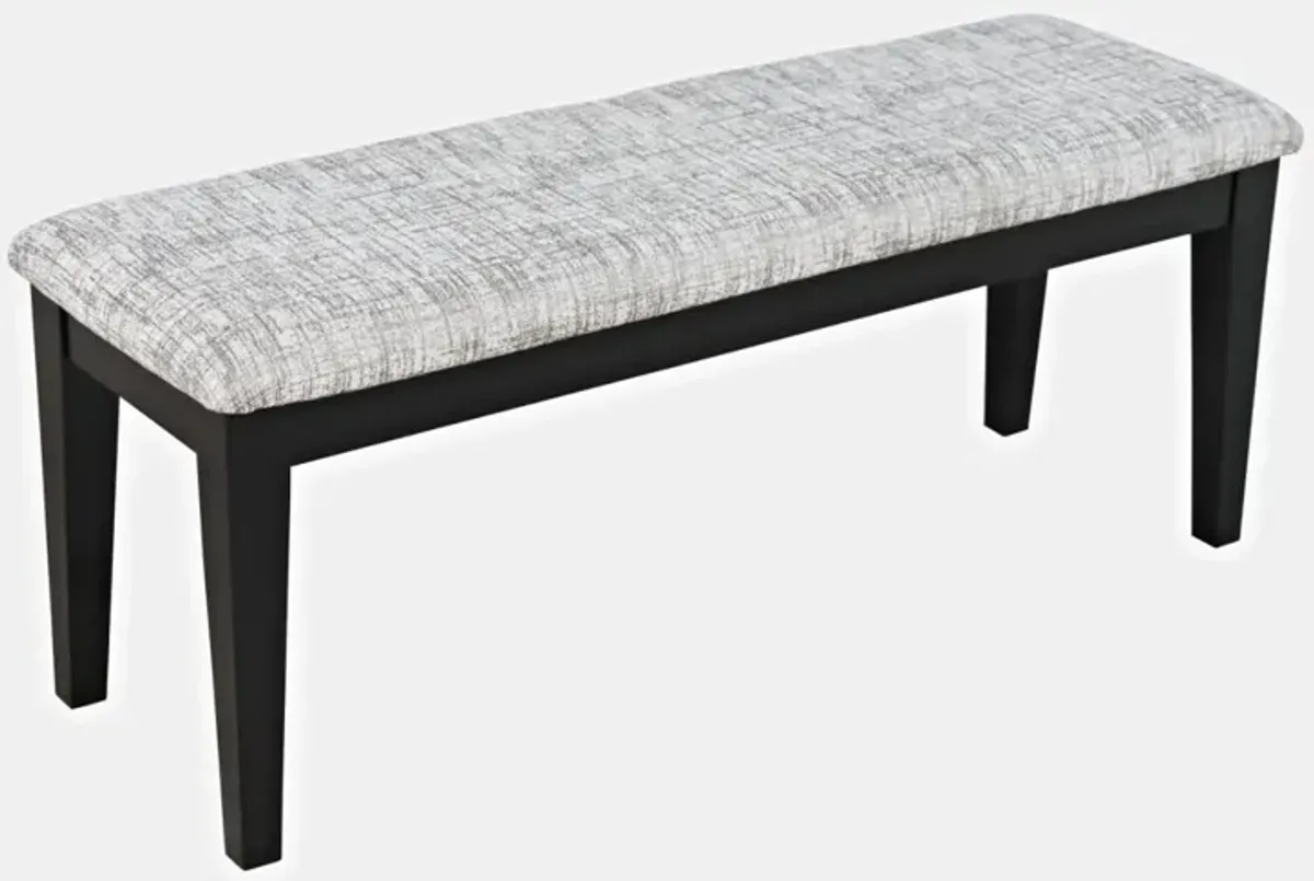 Jofran Urban Icon Upholstered Bench Black