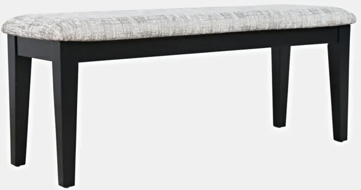 Jofran Urban Icon Upholstered Bench Black