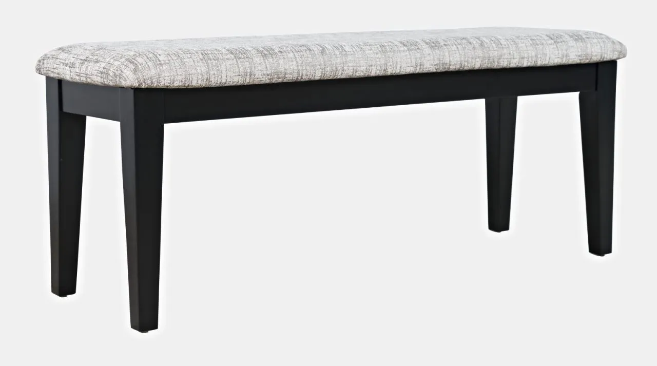 URBAN ICON UPHOLSTERED BENCH BLACK