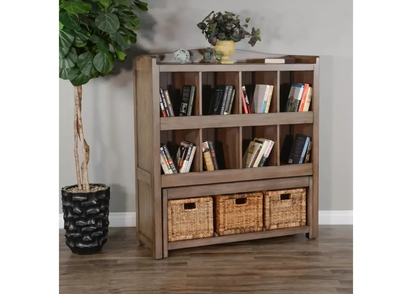 Sunny Designs Doe Valley Buck Skin Storage Bookcase & Bench