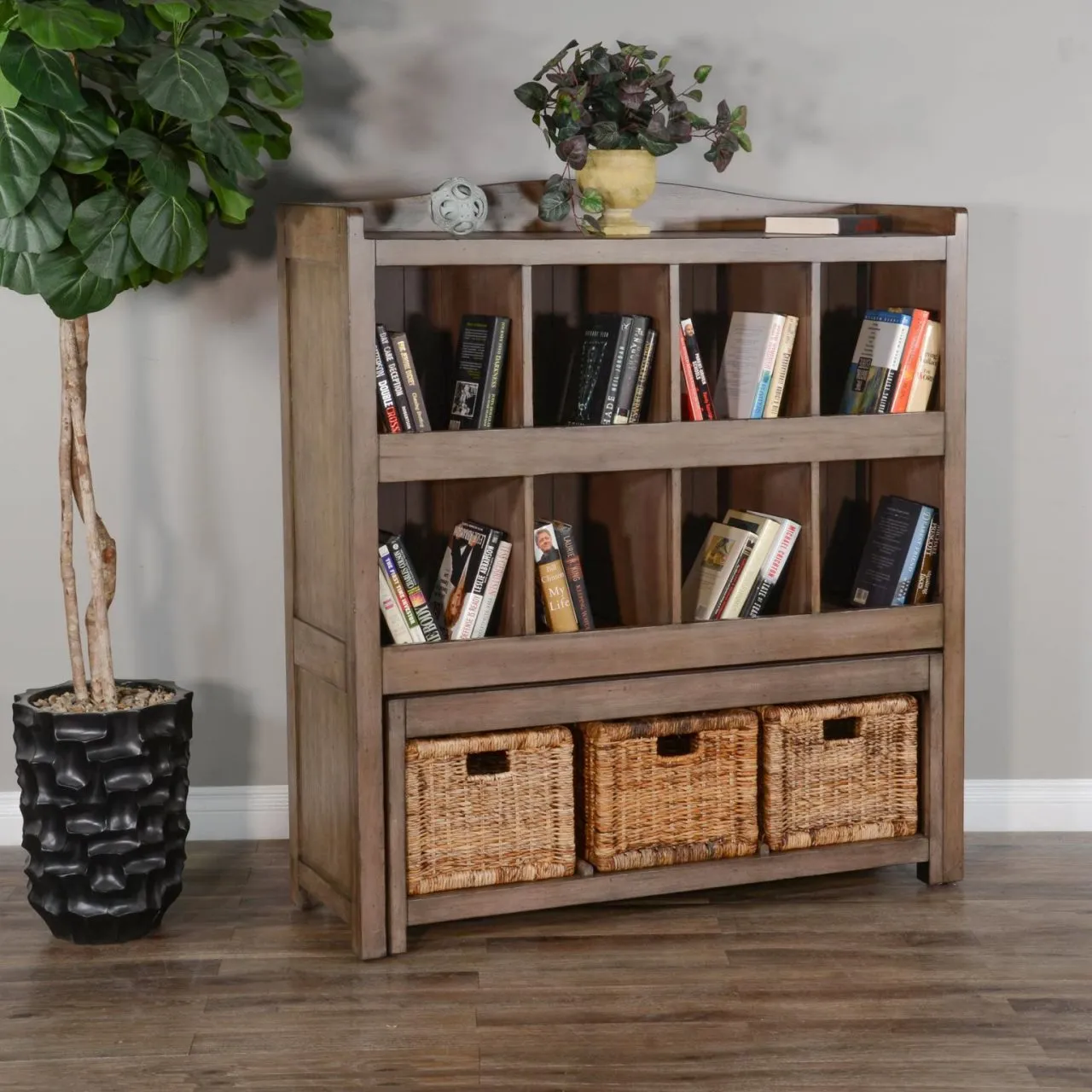 DOE VALLEY BUCK SKIN STORAGE BOOKCASE AND BENCH