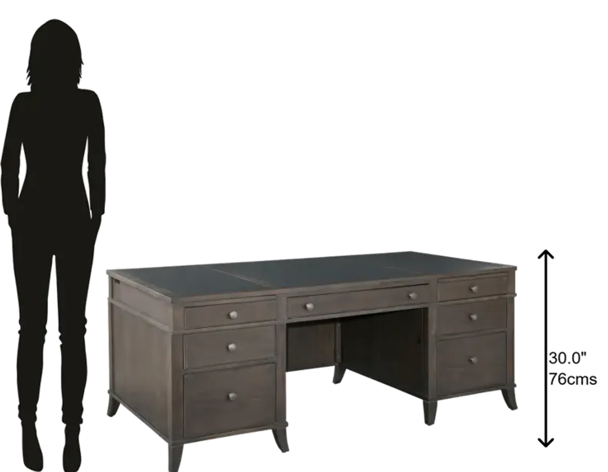 Hekman Two File Drawer Executive Desk Urban