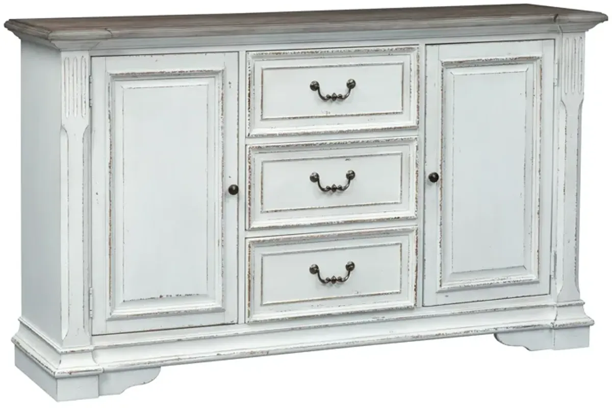 Liberty Furniture Abbey Park Antique White Buffet