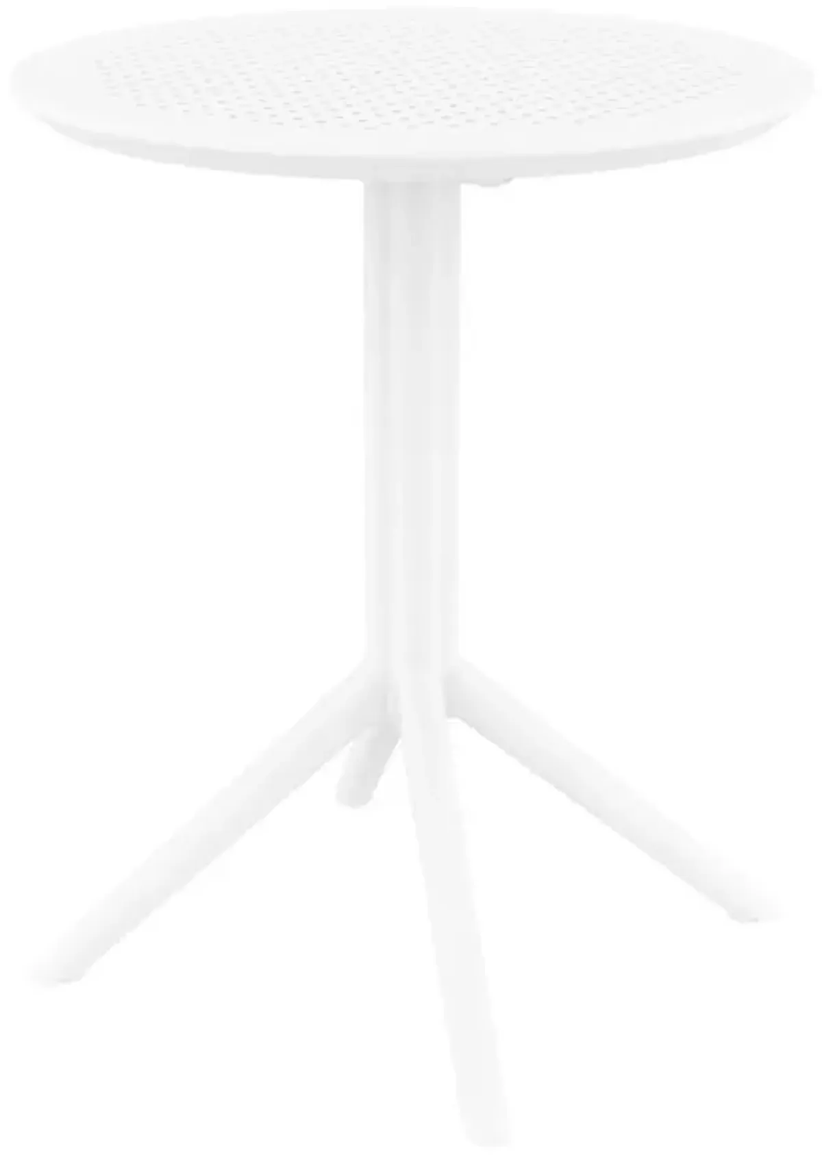 Compamia 24 Inch Outdoor Sky Round Folding Table White