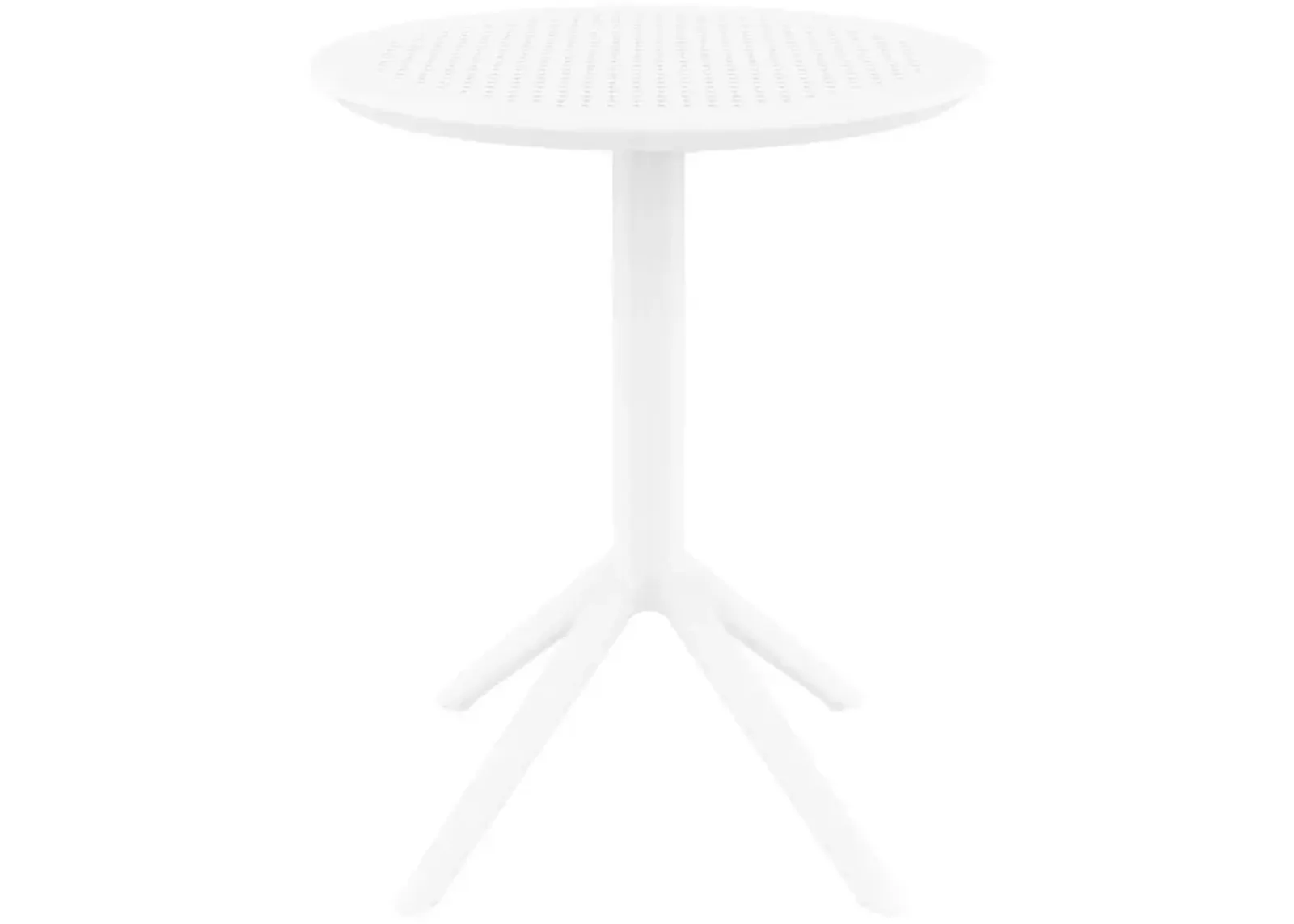 Compamia 24 Inch Outdoor Sky Round Folding Table White