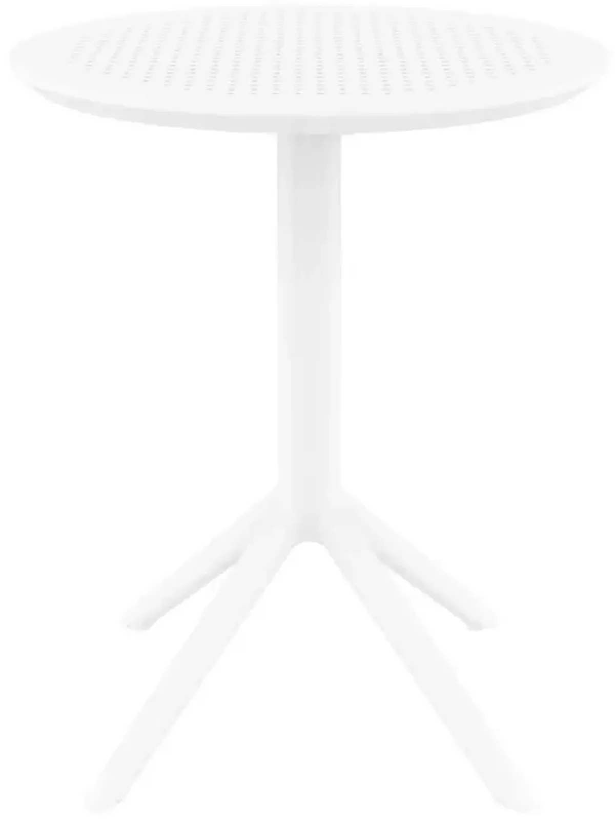 Compamia 24 Inch Outdoor Sky Round Folding Table White