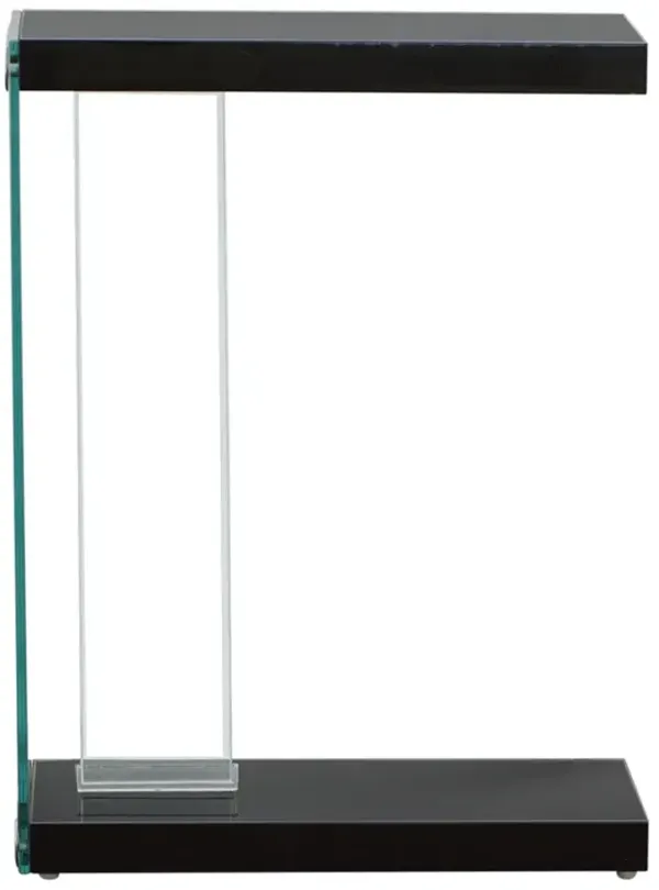 Steve Silver Elaina Chair Side End Table Glossy Black