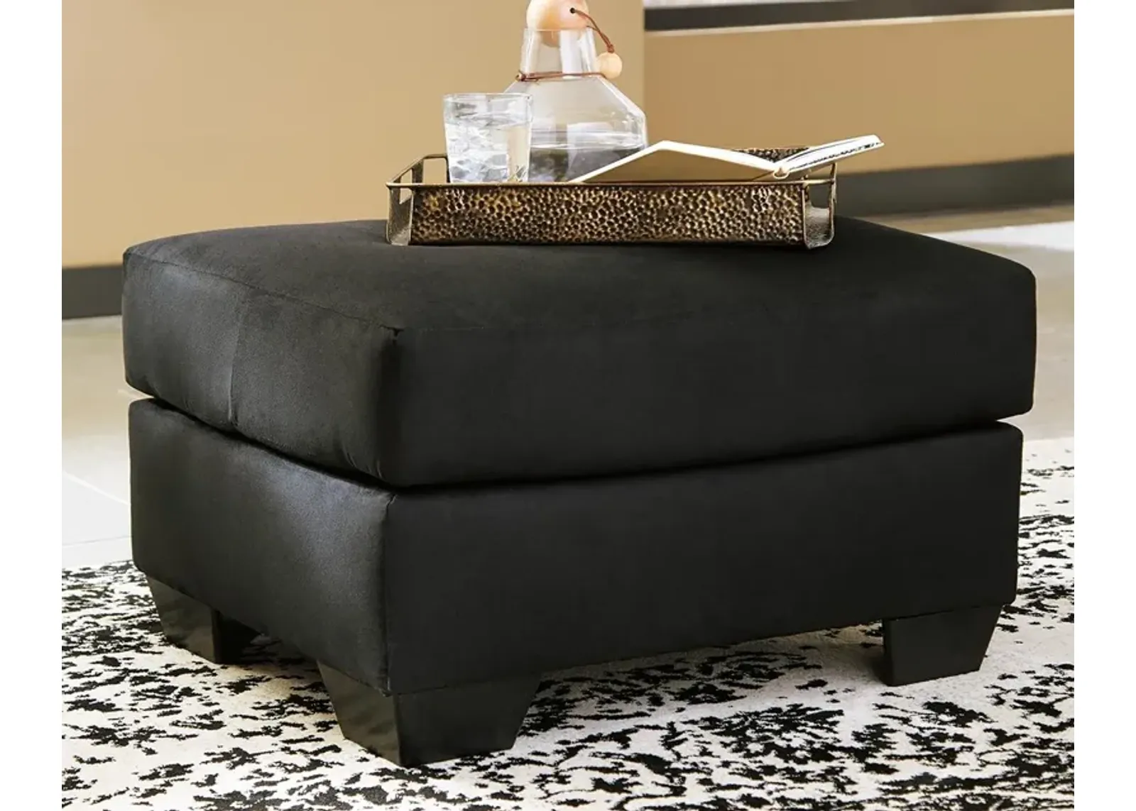 Ashley Darcy Black Ottoman