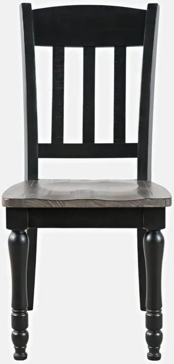 Jofran Madison County Slatback Chair Vintage Black