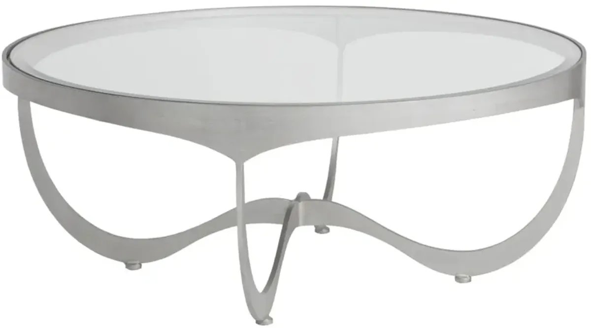 Artistica Home by Lexington Metal Designs Sophie 42 Inch Round Metal Cocktail Table Silver/Gold