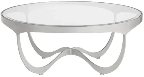 Artistica Home by Lexington Metal Designs Sophie 42 Inch Round Metal Cocktail Table Silver/Gold