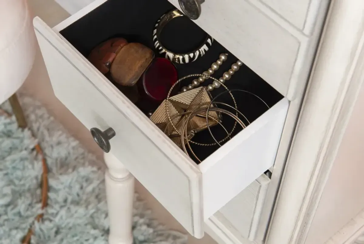 Powell Imogen Off White Jewelry Armoire