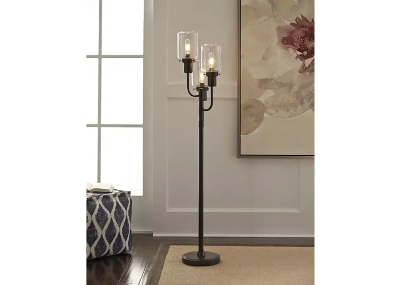 Ashley Jaak Floor Lamp Bronze Finish Signature Design