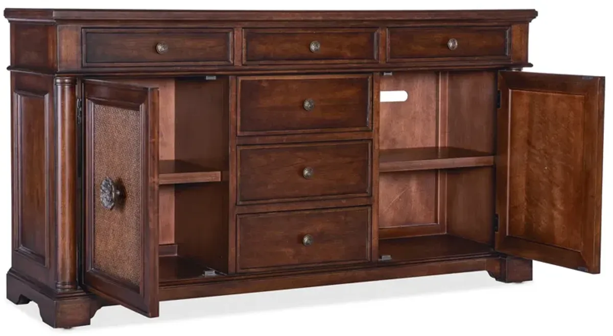 CHARLESTON TWO DOOR SIX DRAWER BUFFET SERVER