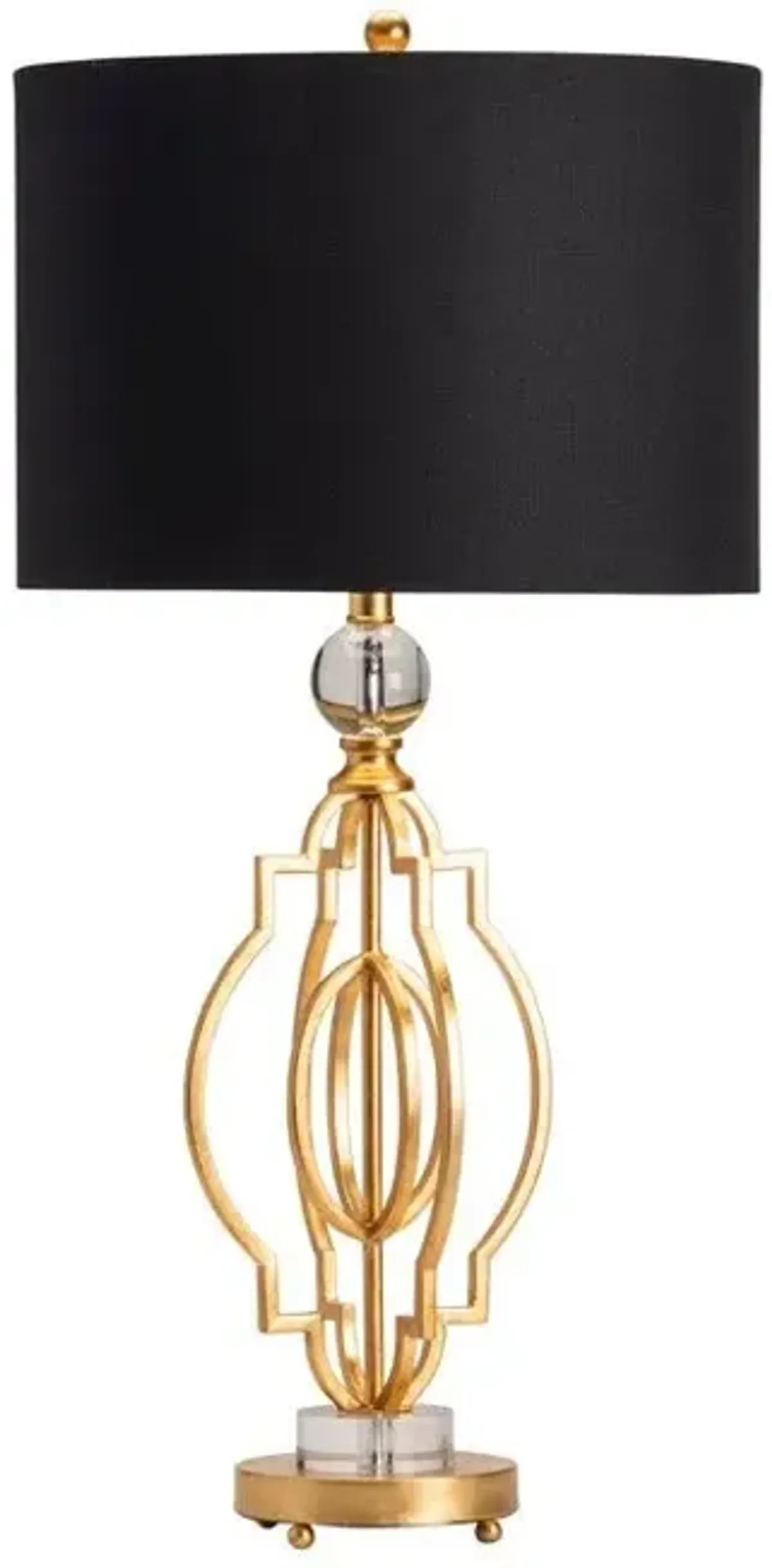 Crestview Shine Hand Finished Gold Leaf Table Lamp