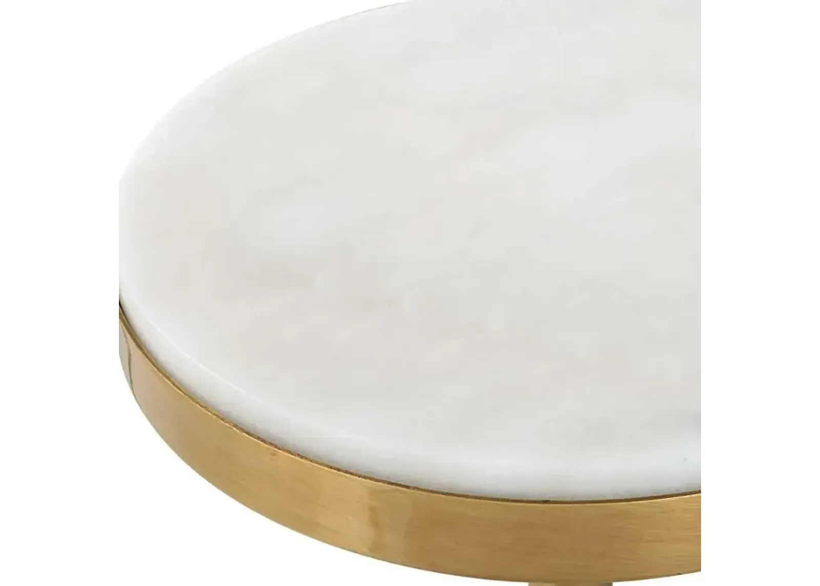 Uttermost Edifice Gold/White Drink Table