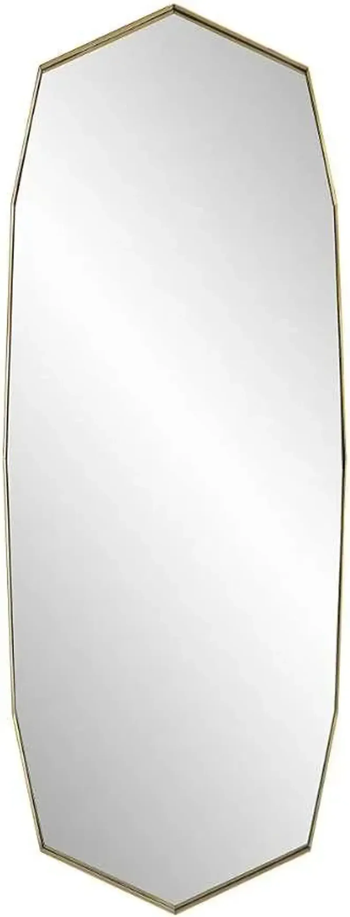 Uttermost Vault Antique Brass Oversized Angular Floor Mirror