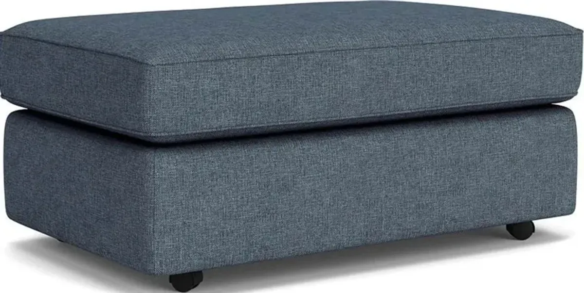 Flexsteel Vail Blue Dusk Cocktail Ottoman