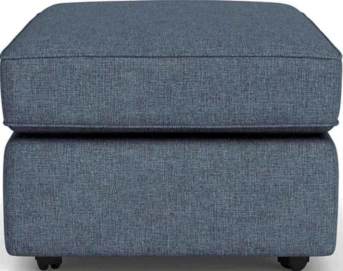 Flexsteel Vail Blue Dusk Cocktail Ottoman