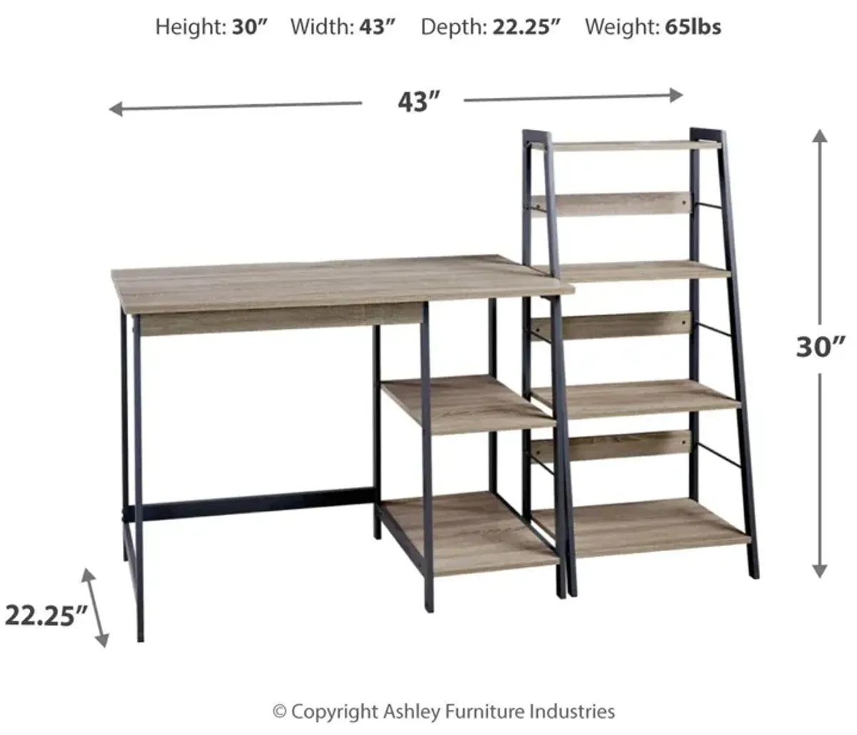 Ashley Soho Brown/Black Home Office Desk & Shelf