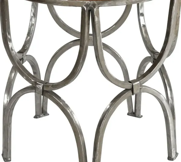 Crestview Bengal Manor Mango Wood & Steel Round End Table