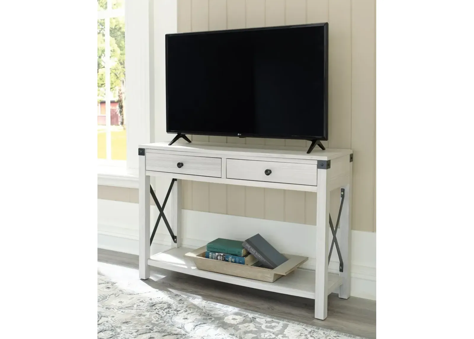 Ashley Bayflynn Whitewash Console Sofa Table