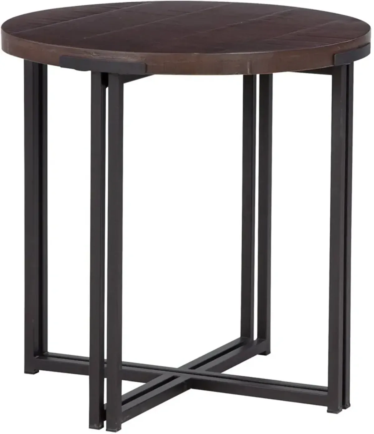 Aspenhome Zander Brown/Dark Round End Table