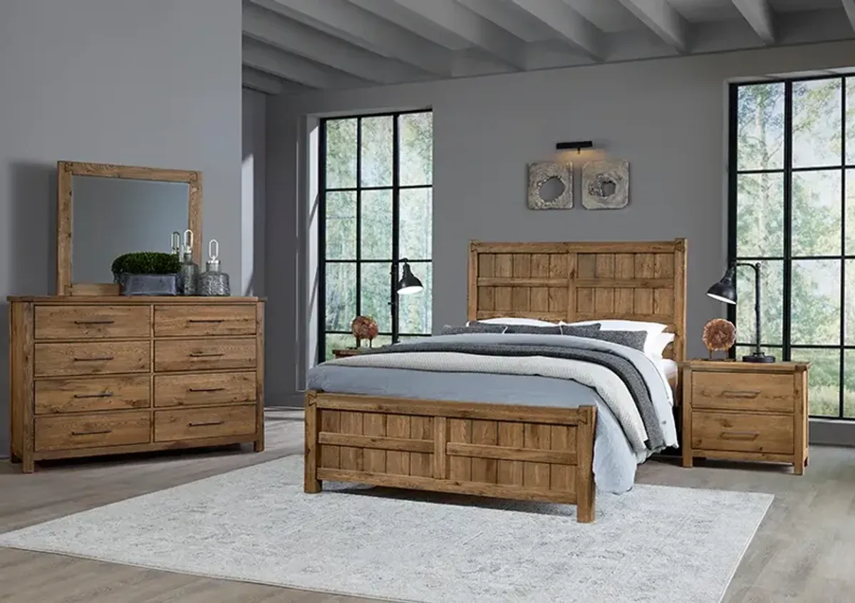 Vaughan-Bassett Dovetail Natural Board & Batten King Headboard