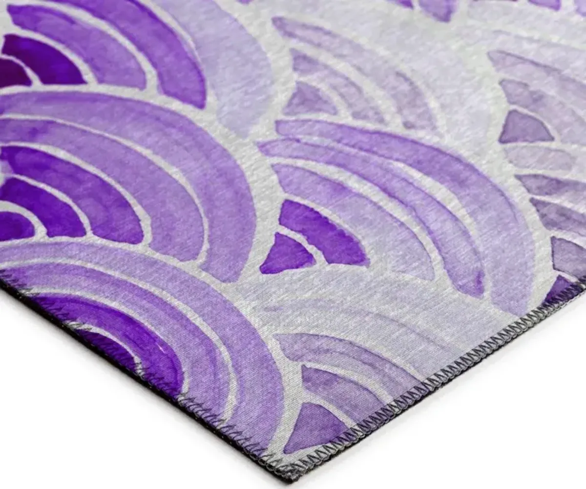 Dalyn Violet Shells Cerulean Scallop Symphony 5'X8' Area Rug