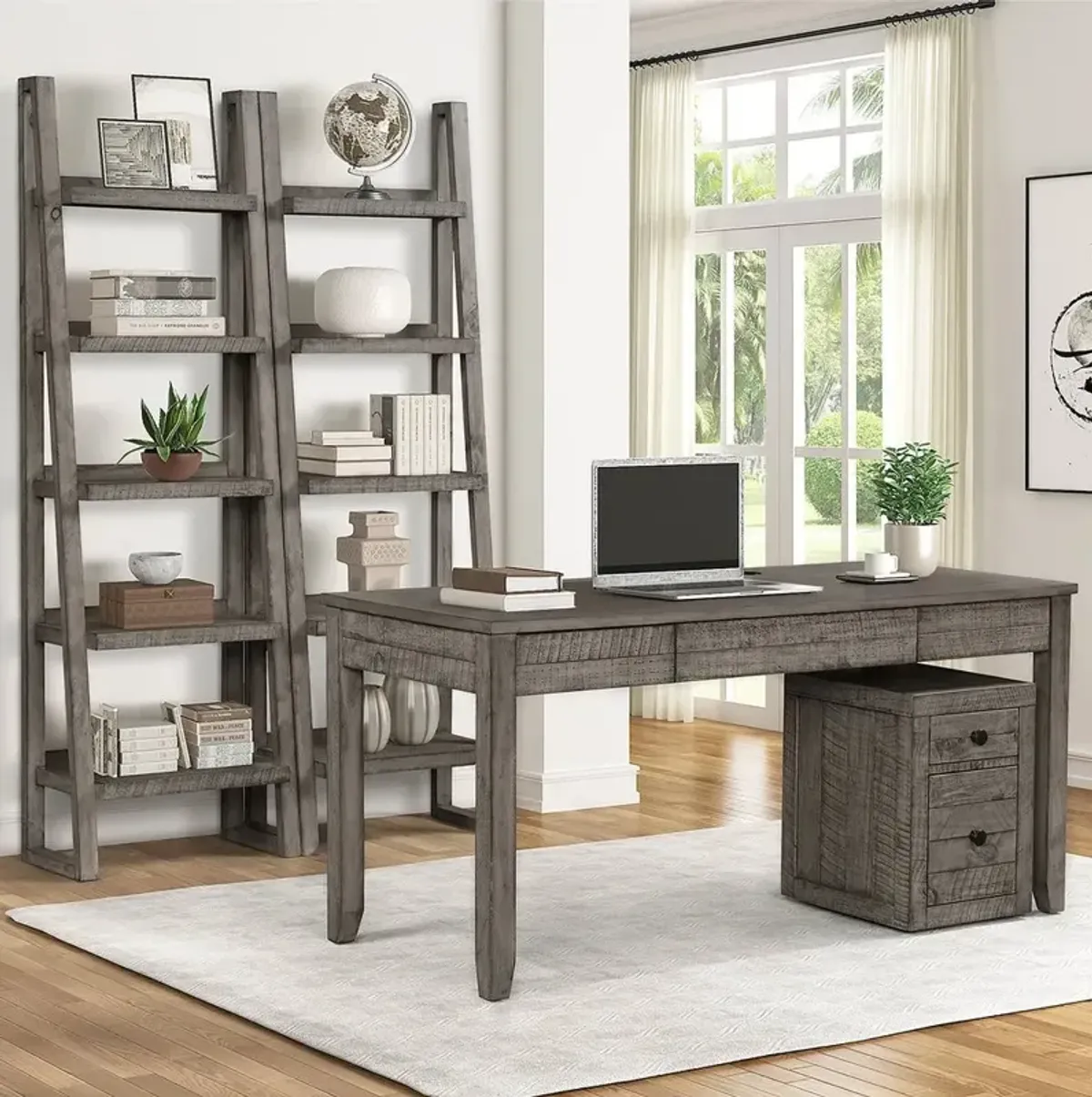 Parker House Tempe Collection 65 Inch Writing Desk Grey Stone