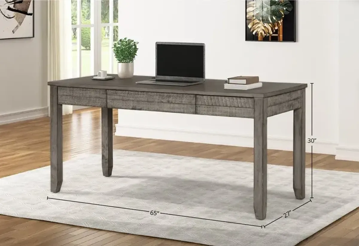 Parker House Tempe Collection 65 Inch Writing Desk Grey Stone