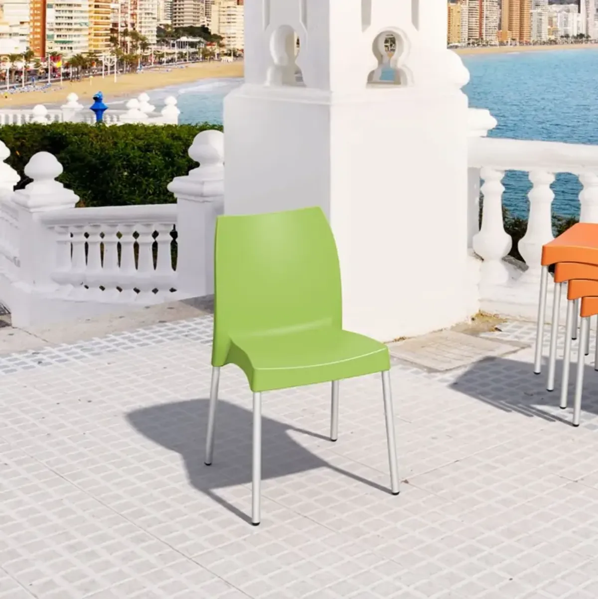 Compamia Vita Resin Outdoor Dining Chair Apple Green