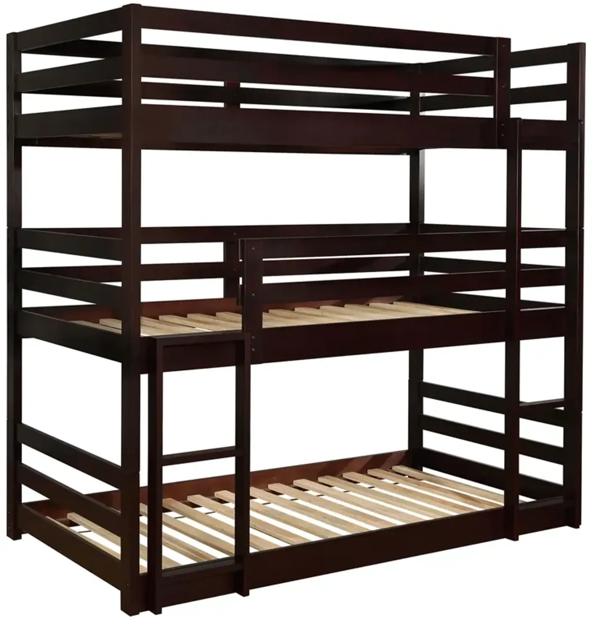 Coaster Sandler Wood Twin Triple Bunk Bed Cappuccino