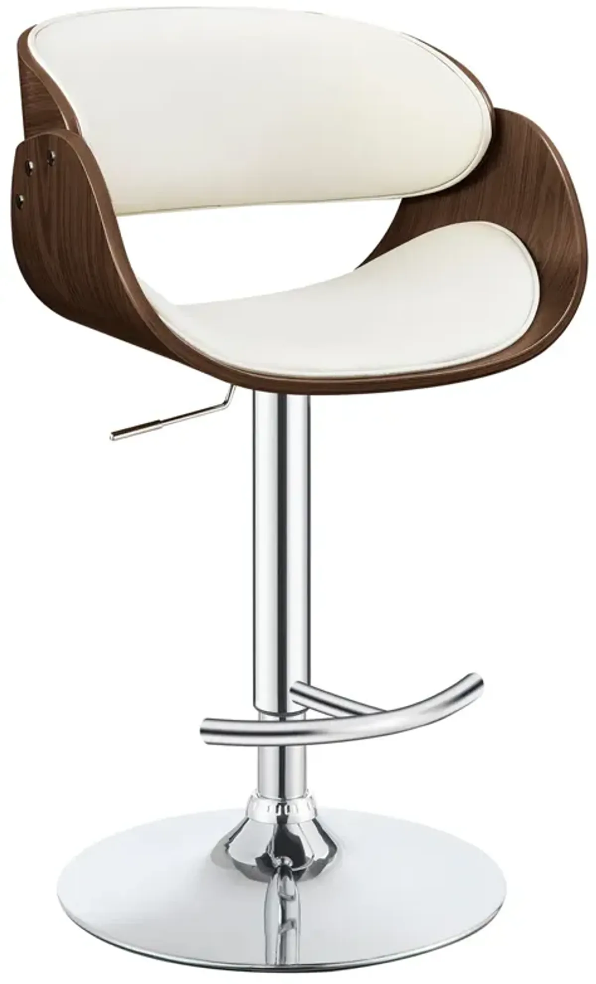 Coaster Dana Adjustable Bar Stool Ecru & Chrome