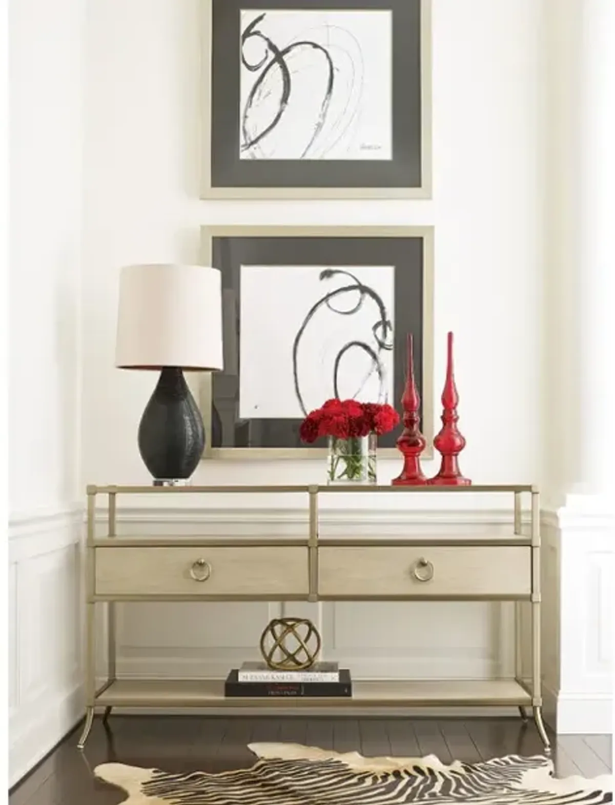 American Drew Lenox Alabaster Capri Console Table