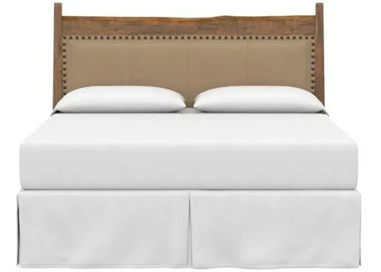 Bassett Maple Queen Live Edge Upholstered Panel Headboard