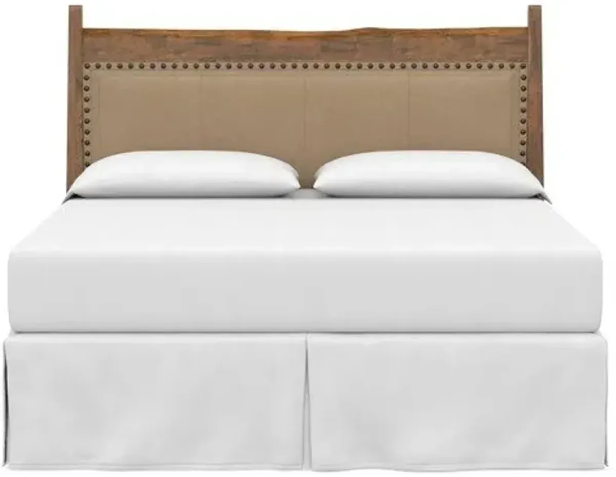 Bassett Maple Queen Live Edge Upholstered Panel Headboard