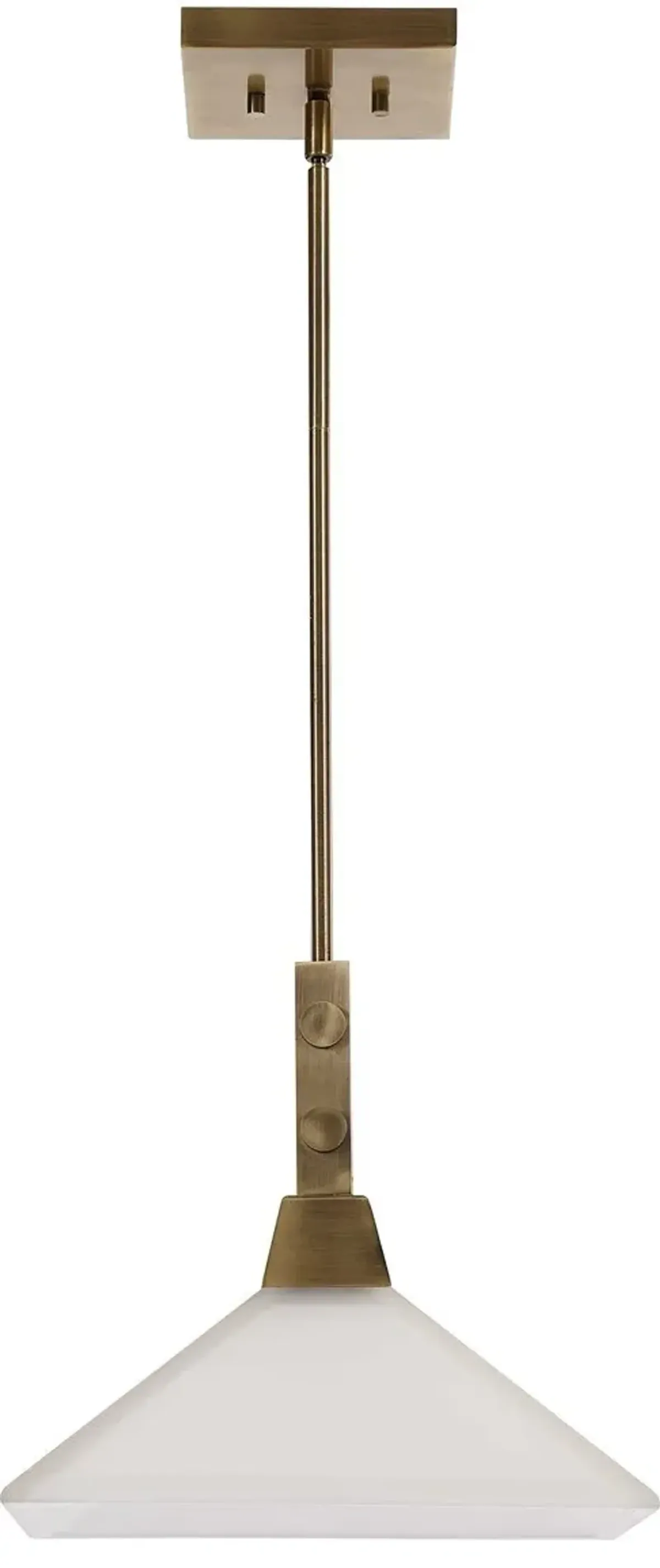 Uttermost Brookdale Aged Brass Industrial 1-Light Pendant