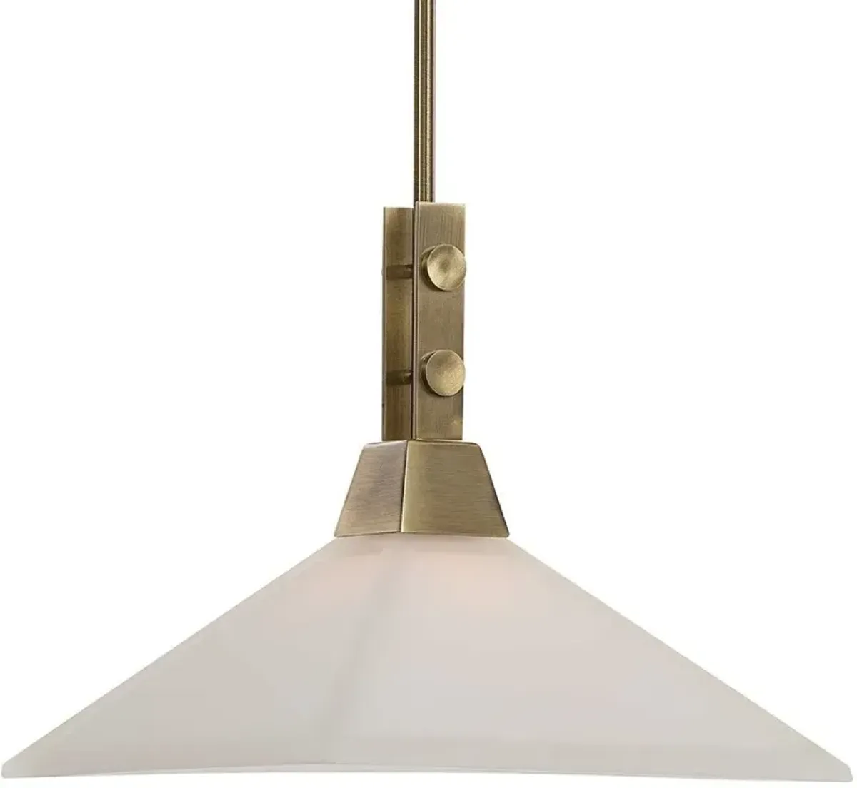 Uttermost Brookdale Aged Brass Industrial 1-Light Pendant