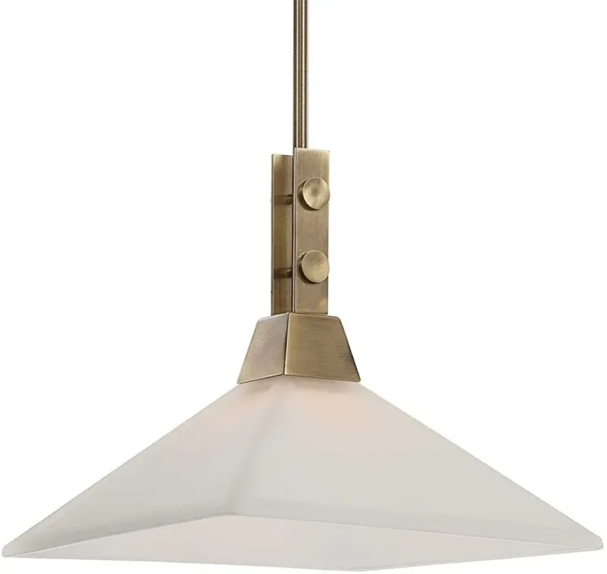 Uttermost Brookdale Aged Brass Industrial 1-Light Pendant