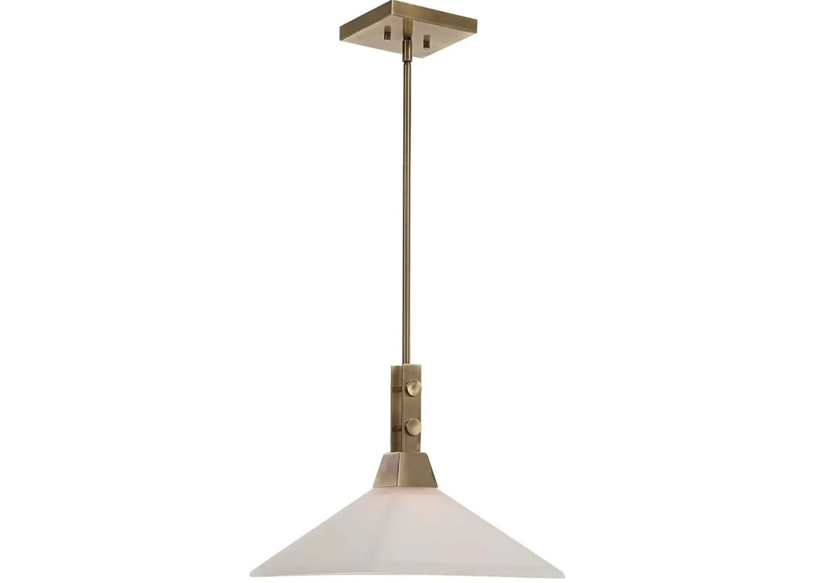 Uttermost Brookdale Aged Brass Industrial 1-Light Pendant