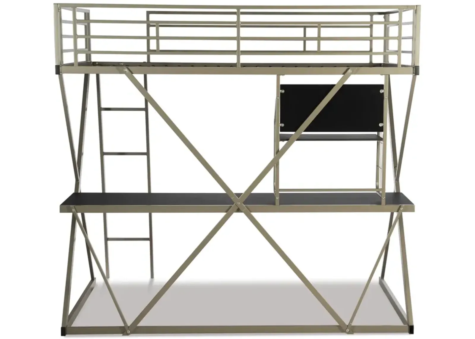 Powell Kids/Teens Pewter Student Loft Bed