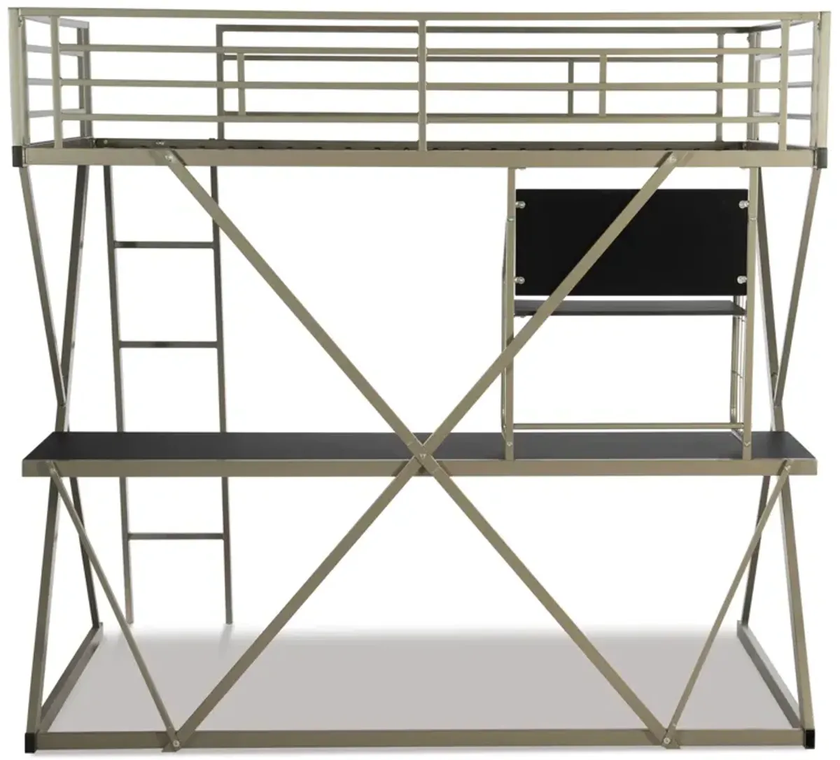 Kids/Teens Pewter Student Loft Bed