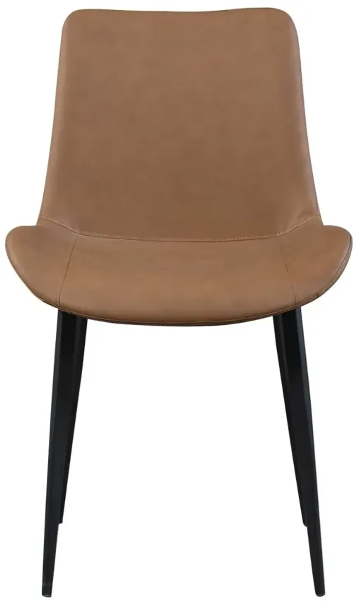 Chintaly Mary Contemporary Curved Side Chair with Steel Legs