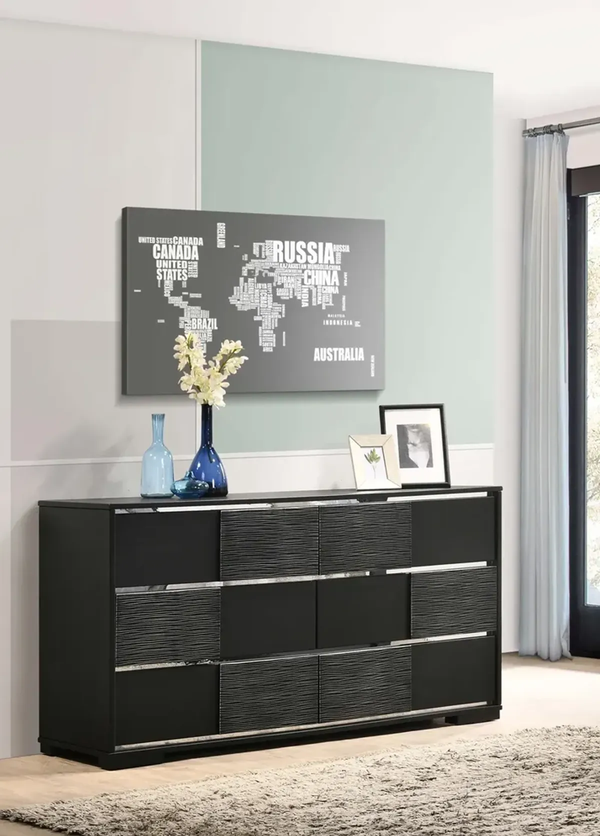 Coaster Blacktoft 6-Drawer Dresser Black