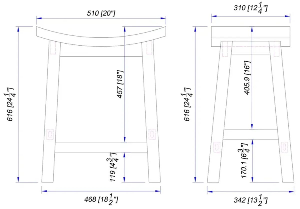 Powell Dale Saddle Counter Stool