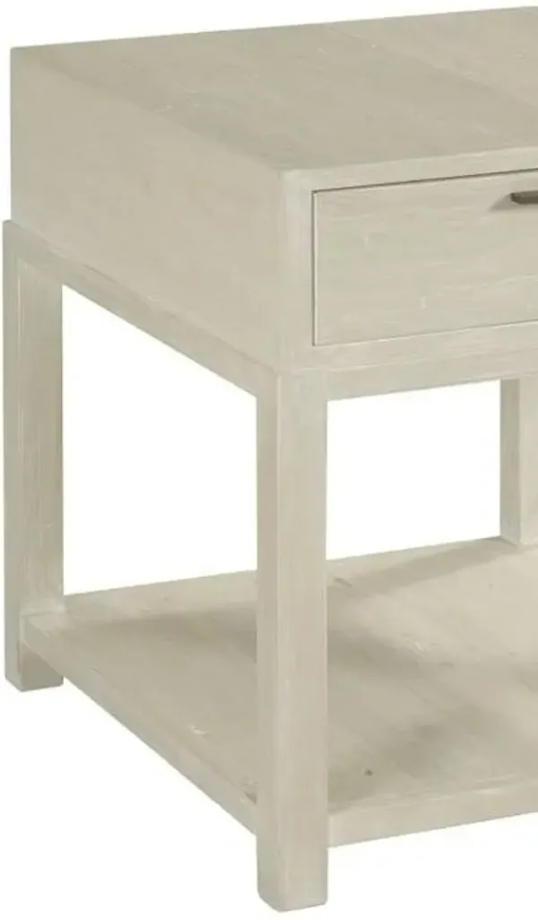 Hammary Reclamation Place White Sand Rectangular-Drawer End Table